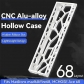 H68 Hollow Alu-alloy Case for Mechanical Keyboard with Ribbon Slot for Madlions mad68 / 68he